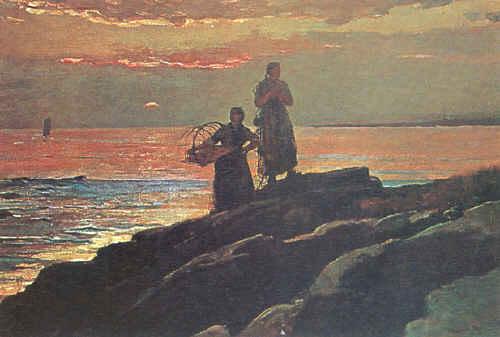 Winslow Homer Sunset, Saco Bay oil painting picture